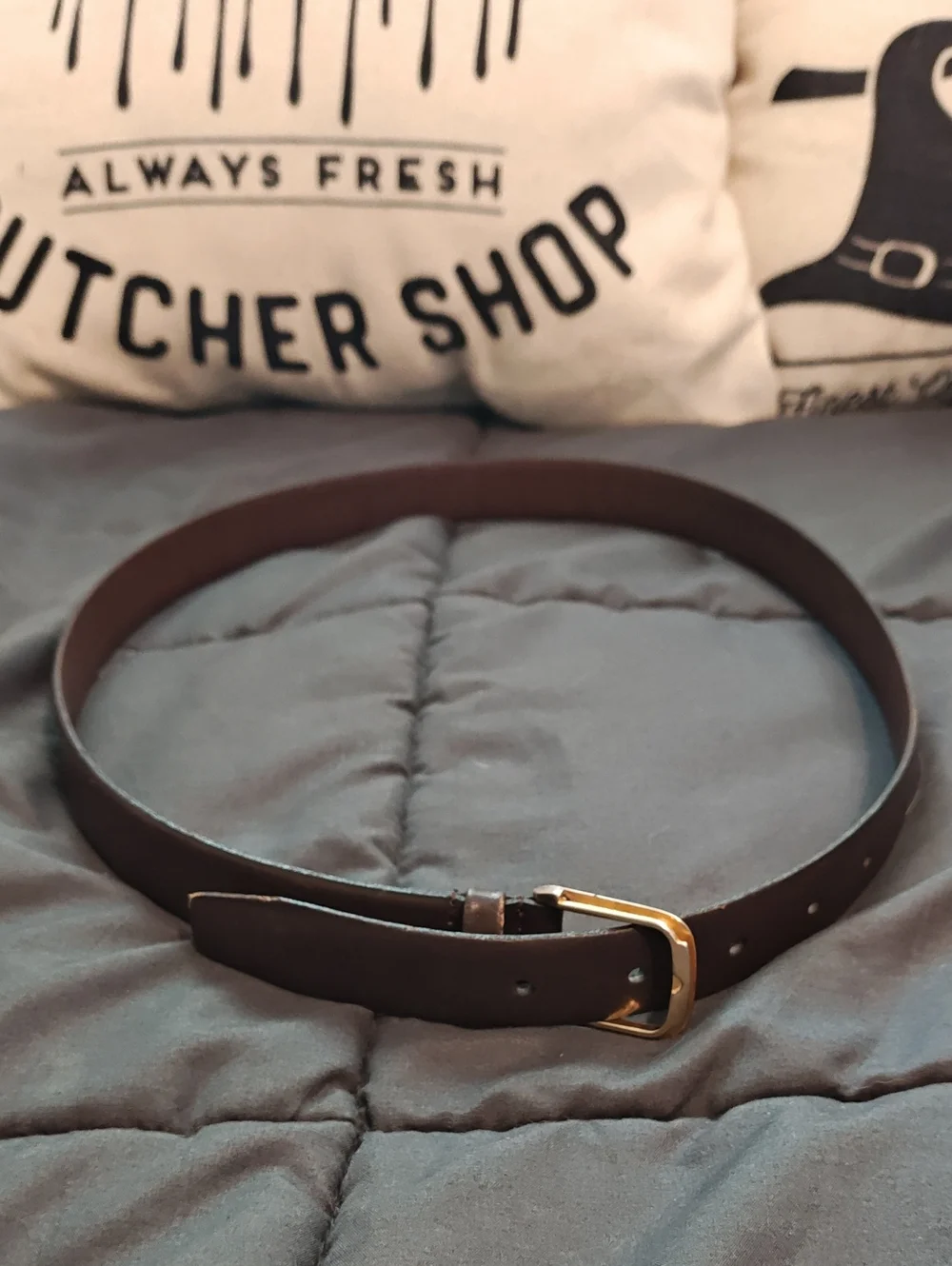 Authentic Christian Dior Skinny Leather Belt Made In Spain